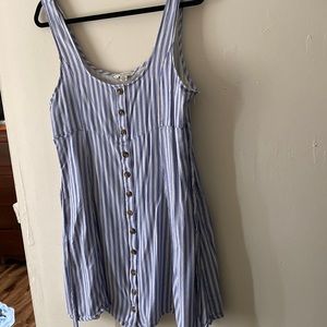 American eagle blue and white striped dress, worn 2 times, size large